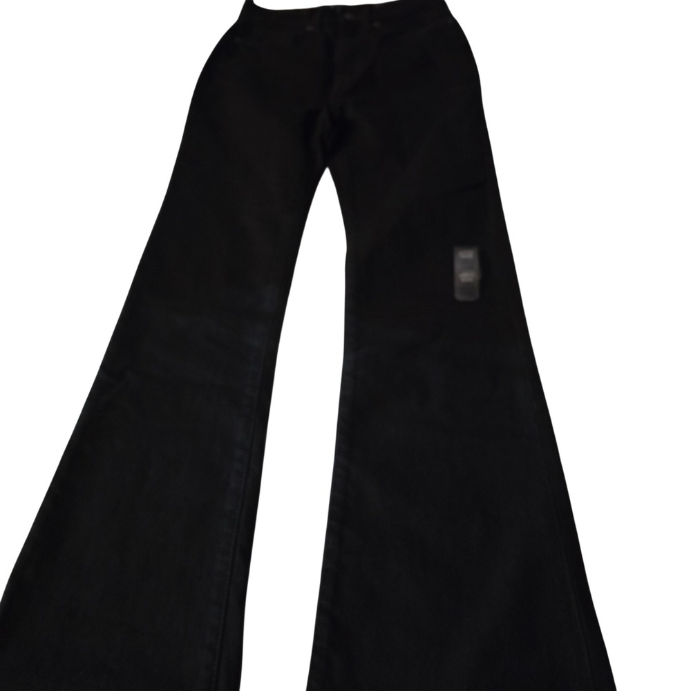 Gap Denim Womens 70s Flare High Rise Stretch Black Jeans 0/25R 14167